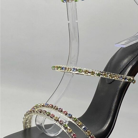 Alexandre Birman Dolores 100 Black & Sparkling Straps Sandal size 36.5 - Picture 9 of 12